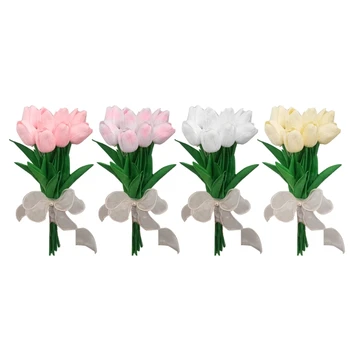 10шт Тюльпанов, искусственный цветок, светодиодная подсветка, Букет из тюльпанов для свадебного украшения дома, центральные элементы стола
