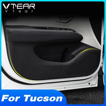 Для Hyundai Tucson 2021 2022 Защитные накладки на двери автомобиля из углеродного волокна, пленка для внутренней боковой кромки двери, Автомобильные Аксессуары