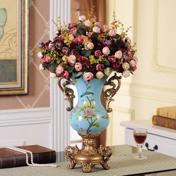 Украшение роскошного дома в гостиной, украшение настольной вазы, свадебный подарок