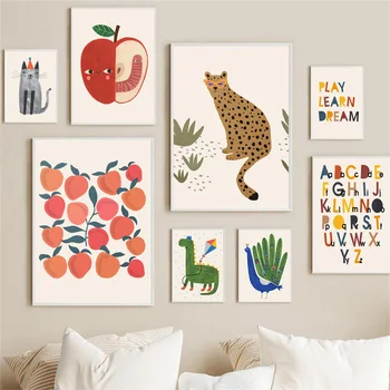 Плакаты с забавными животными, питомники кошек, Тропический Тигр, абстрактные принты, картины на холсте, декоративные картины для гостиной