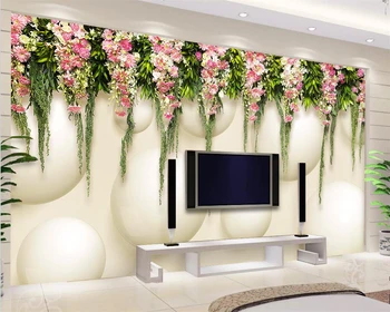 Индивидуальный 3d стереофонический фон цветочный занавес ТВ фоновая стена обои дом и богатый пион декоративная живопись в китайском стиле