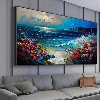 Оригинальный морской пейзаж Маслом На холсте, Абстрактная картина с океанским пейзажем На заказ, морское искусство, роспись парусника, декор стен