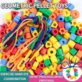 Ручной пазл из бисера своими руками строительные блоки из бисера игрушки-браслеты геометрической формы для раннего образования