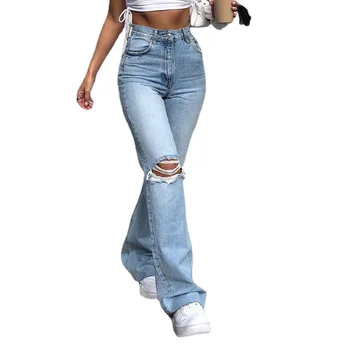 2023 Новые женские джинсы, синие джинсы с высокой талией, шикарная уличная одежда Harajuku, винтажные брюки, эстетическая одежда 90-х