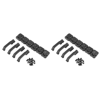2 комплекта черных пластиковых петель для автомобильных дверей и дверных ручек для радиоуправляемого гусеничного грузовика Traxxas TRX4 1:10