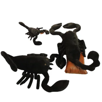 45 см Кавайный Черный Скорпион Плюшевые игрушки Моделирование домашних животных Креативные куклы Мягкие игрушки на День рождения Милый Мальчик-подушка Детские игрушки