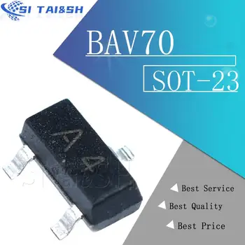 100ШТ BAV70 0.2A 70V SOT-23 A4 SMD SOT транзистор BAV70LT1G