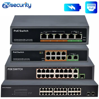4 8 16 24-Портовый Сетевой Коммутатор Ethernet Poe Gigabit 48V Wireless AP 250M IEEE 802.3 af/at Power over Ethernet для IP-Камеры PoE