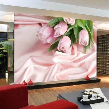 beibehang Пользовательские 3D фотообои Розовая роза ТВ фон цветок романтическая гостиная спальня настенная роспись роскошные обои в рулоне