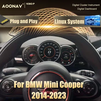 ЖК-цифровой кластер для BMW Mini Cooper 2014-2023 Приборная панель стереосистемы автомобиля Хрустальная панель виртуального кокпита Спидометр