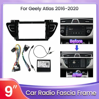 Панель автомобильного радио Android с двойным Din для Geely Atlas 2016-2020, стереофоническая панель, отделка приборной панели, Установочная рамка, комплект адаптера Canbus