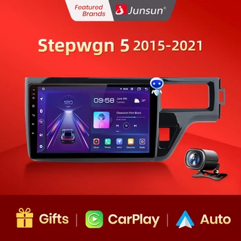 Junsun V1 Беспроводной CarPlay Android Авторадио Для Honda Stepwgn 5 2015-2021 Правосторонний водитель Автомобильный Мультимедийный GPS 2din авторадио