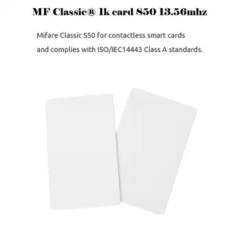 10 шт./лот 13,56 МГц IC-Карты MF S50 Classic 1K M1 RFID-карта Proximity Smart 0,8 мм Для Системы Контроля доступа ISO14443A
