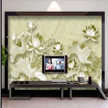beibehang Быстро настраивает размер HD фрески 3d обои обои с тиснением lotus papel de parede обои для стен 3 d