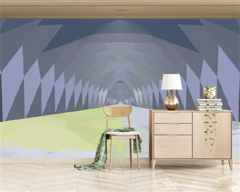 Пользовательские обои 3D геометрический стереоканал туннельное пространство гостиная спальня диван фон стены украшение дома настенная роспись