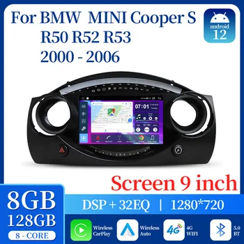 Для BMW Mini Cooper S R50 R52 R53 2000-2006 Автомобильный стерео радио Android Мультимедийный плеер Автоматическая GPS навигация Сенсорный экран Carplay