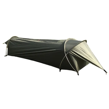 Сверхлегкая палатка для одного человека, водонепроницаемая палатка для кемпинга, сетчатое окно для пеших прогулок, рыбалки, путешествий, алюминиевая палатка