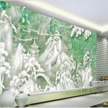 wellyu Custom крупномасштабная фреска Penglai Wonderland landscape нефритовые ТВ-обои для стен бумажные обои для стен 3 d