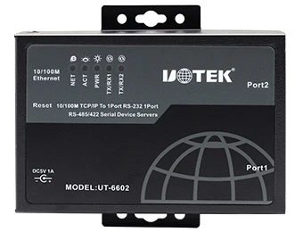 10/100 м TCP/IP к 1 порту RS-232, 1 порту RS-485/422 Сервера последовательных устройств UT-6602