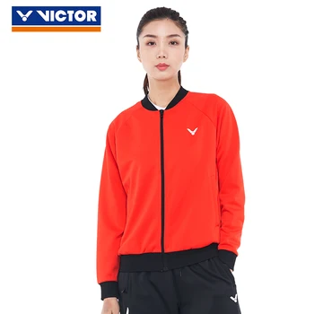 Трикотажная спортивная куртка VICTOR, костюм для бадминтона для мужчин и женщин с тем же 95603