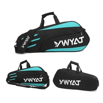 Спортивная сумка YWYAT, сумка для бадминтона, рюкзак на одно плечо, 3 ракетки, сумка для теннисной ракетки для бадминтона, Утолщенная нейлоновая пляжная теннисная сумка