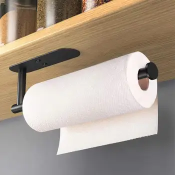 Держатель кухонного рулона под шкаф из нержавеющей стали, бумажный рулон, полотенце, держатель для пластиковой упаковки для ванной, настенная вешалка для салфеток