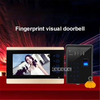 7-дюймовый экран с папиллярной линией, видеодомофон, видеодомофон, домофон, домашняя видеосистема TK-801C + 813C 100-CD