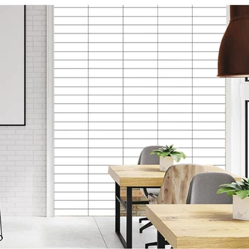 Самоклеящиеся наклейки на стену в скандинавском минималистичном стиле из белого кирпича, водонепроницаемые и маслостойкие Наклейки для кухни, ванной комнаты, магазина, гостиной