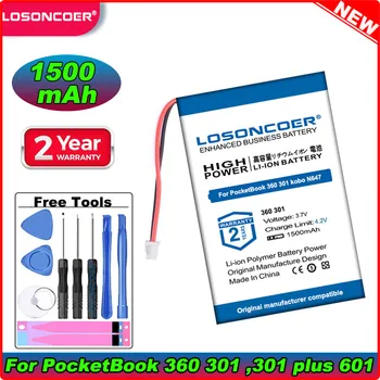 Аккумулятор LOSONCOER емкостью 1500 мАч для PocketBook 360 301, PocketBook 301 Plus 601 kobo N647 Battery