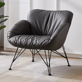 Скандинавский Диван, Дизайнерское кресло, Ленивый Трон, Компьютерное Роскошное кресло, Современная Мобильная мебель Черного цвета для гостиной YYY40XP