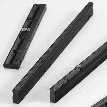 Ручки шкафов для одежды Мебельные ручки черного цвета для кухонного шкафа, тянущие за собой длинные ручки из алюминиевого сплава