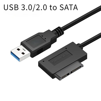 USB 2,0 К Mini Sata II 13Pin Адаптер Конвертер Кабель для Ноутбука CD /DVD ROM Тонкий Привод Кабель-Адаптер для Ноутбука 16pin 3,0