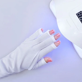 Перчатки с защитой от ультрафиолета для гелевого маникюра с защитой от ультрафиолета Перчатки без пальцев для УФ-лампы, сушилка для ногтей, перчатки с защитой от ультрафиолета