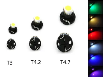 5ШТ Светодиодная лампа T3 T4.2 T4.7 Приборная лампа T3 LED КРАСНЫЙ T4. 2 синий T4.7 светодиодные фонари для часов светодиодная лампа для кондиционирования воздуха