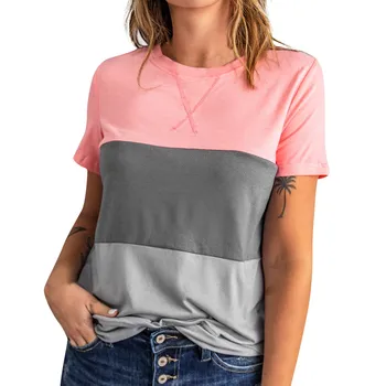 Новинка, летняя рубашка с коротким рукавом в тон, женский свободный универсальный топ большого размера, рубашки в тон, Blusas Mujer 셔츠 블라우스