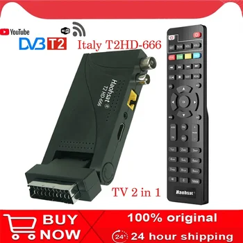 DVB-T2HD-666 Scart HD Цифровой ТВ-ресивер Для Италии/Германии/Франции/Испании Европа DVB T2 ТВ-тюнер Поддержка Wifi EPG PVR
