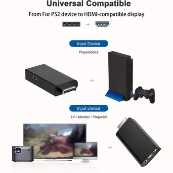 1 комплект видеомикшера С синхронным входом и высокой скоростью для PS 2-совместимого с HDMI видеоадаптера-конвертера Игрового плеера