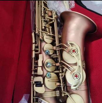 Франция 54 Оригинал 1:1 ключевой тип Альт-саксофона Eb фосфорная бронза античный песок золотой Профессиональный Альт-саксофон saxofone jazz instrum