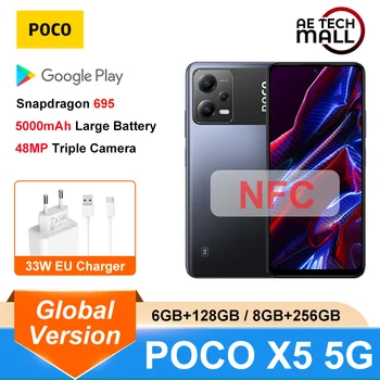Глобальная версия POCO X5 с процессором Snapdragon 695 5G 6.67 