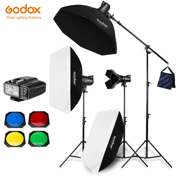 Бесплатная доставка DHL 900 Вт Godox SK300 II 3x300 Вт Фотовспышка Для Фотостудии, Софтбокс, Осветительная Подставка, Студийная Стойка Для Верхнего Освещения