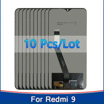 10 Шт. Качественный ЖК-дисплей AAA + Для Xiaomi Redmi 9 ЖК-дисплей С Сенсорным Экраном Digitizer В Сборе Для Замены Redmi 9