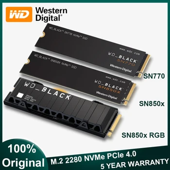 Western Digital WD_BLACK SSD NVMe Внутренний Игровой Твердотельный Накопитель SSD SN770 SN850X Gen4 PCIe M.2 2280 3D NAND для ПК PS5 SSD